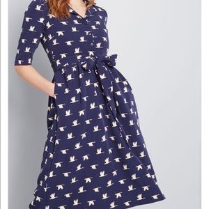 ModCloth Exceeding Expectations Shirt Dress
